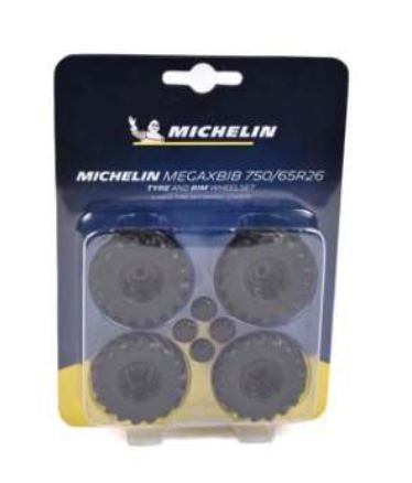 AT-COLLECTION – Loader accessory – 4 black wheels with Michelin tires…
