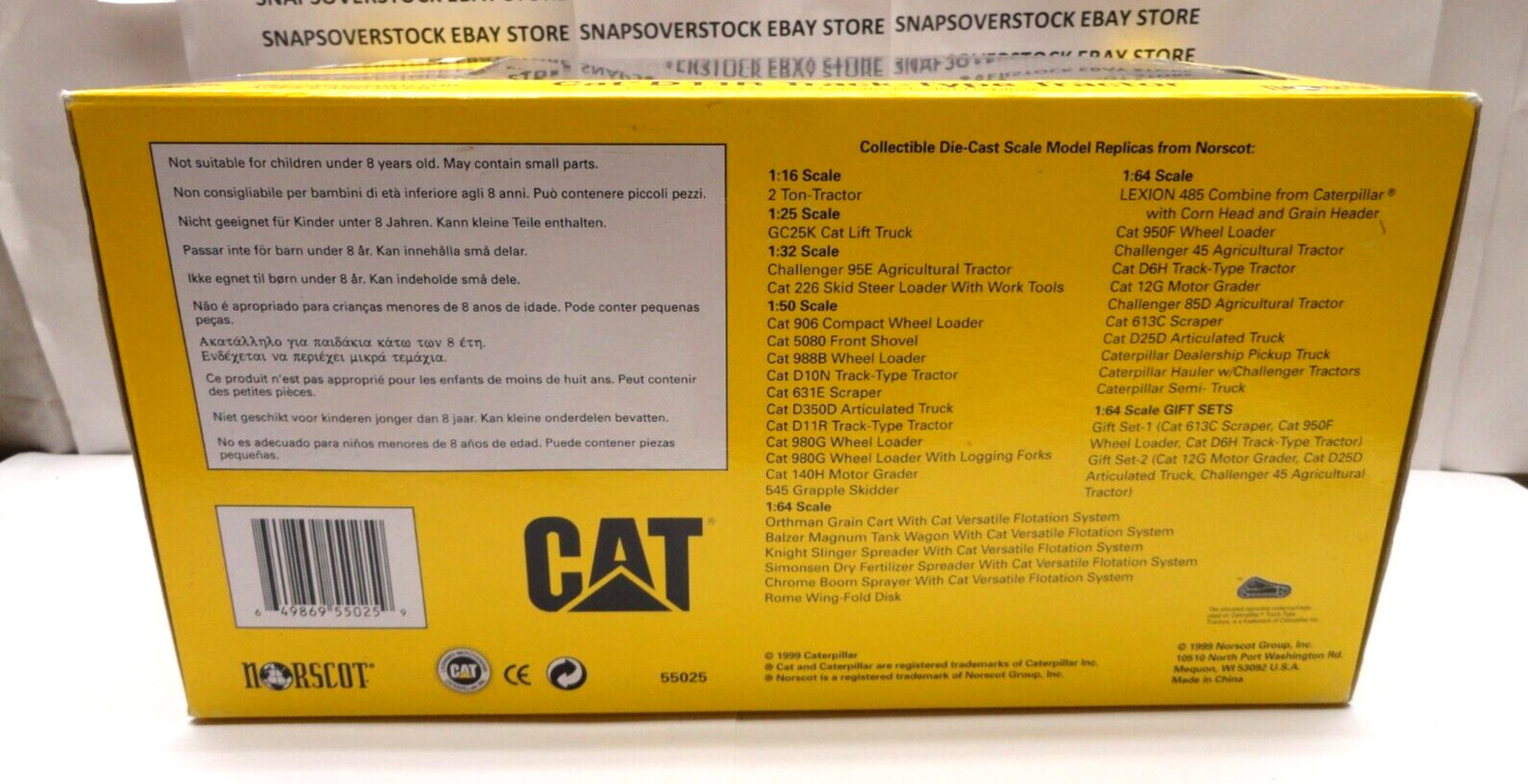 1999 NORSCOT CAT D11R BULLDOZER WITH RIPPER #55025, 1/50TH SCALE DIE-CAST, VHTF