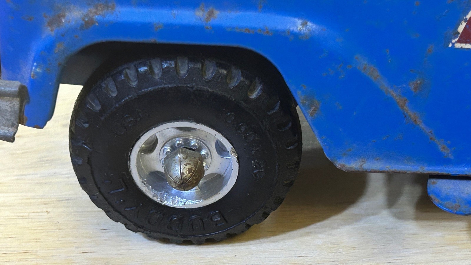 QTY 1 – Vintage Buddy L Fix My Flat Spare Tire – Nice Shape – 4 Available