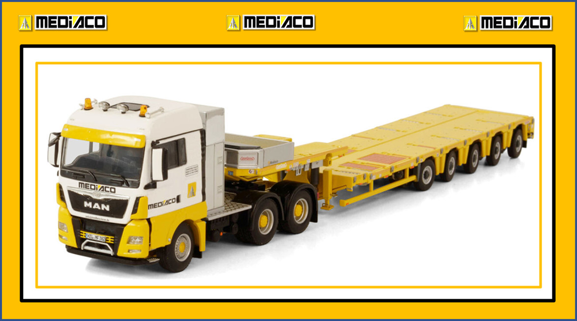 1/50 MEDIACO MAN TGX XLX 6X4 Truck w 6 axle Nooteboom Lowboy – FREE SHIPPING !