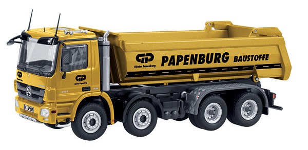 NZG 825-07 1:50 GP – Mercedes Benz Actros 8×4 with Halfpipe Dump Truck