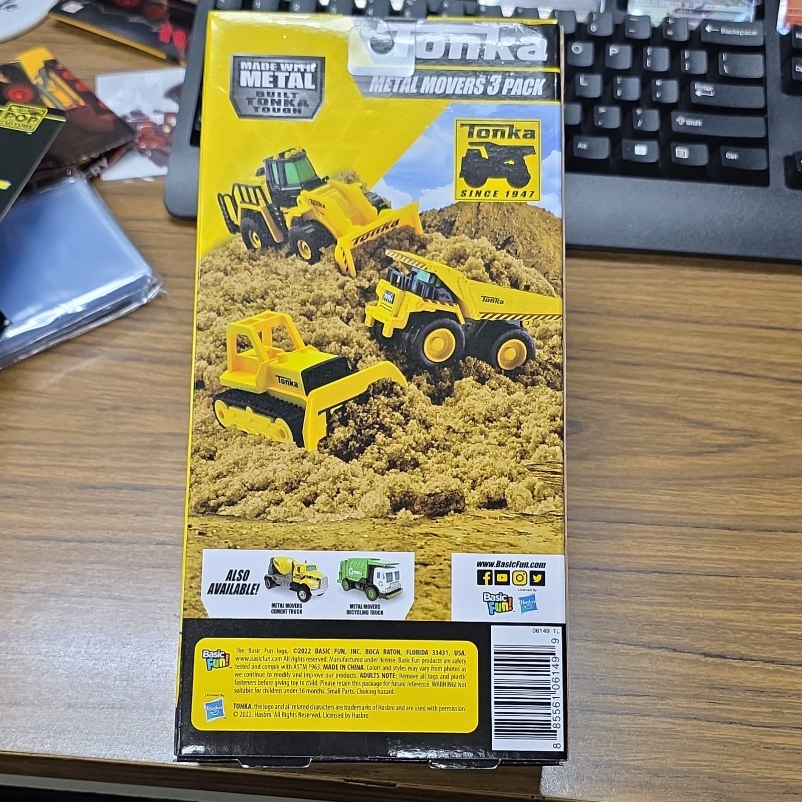 Tonka Metal Movers 3 Pack Metal Vehicles Front Loader Dump Bulldozer