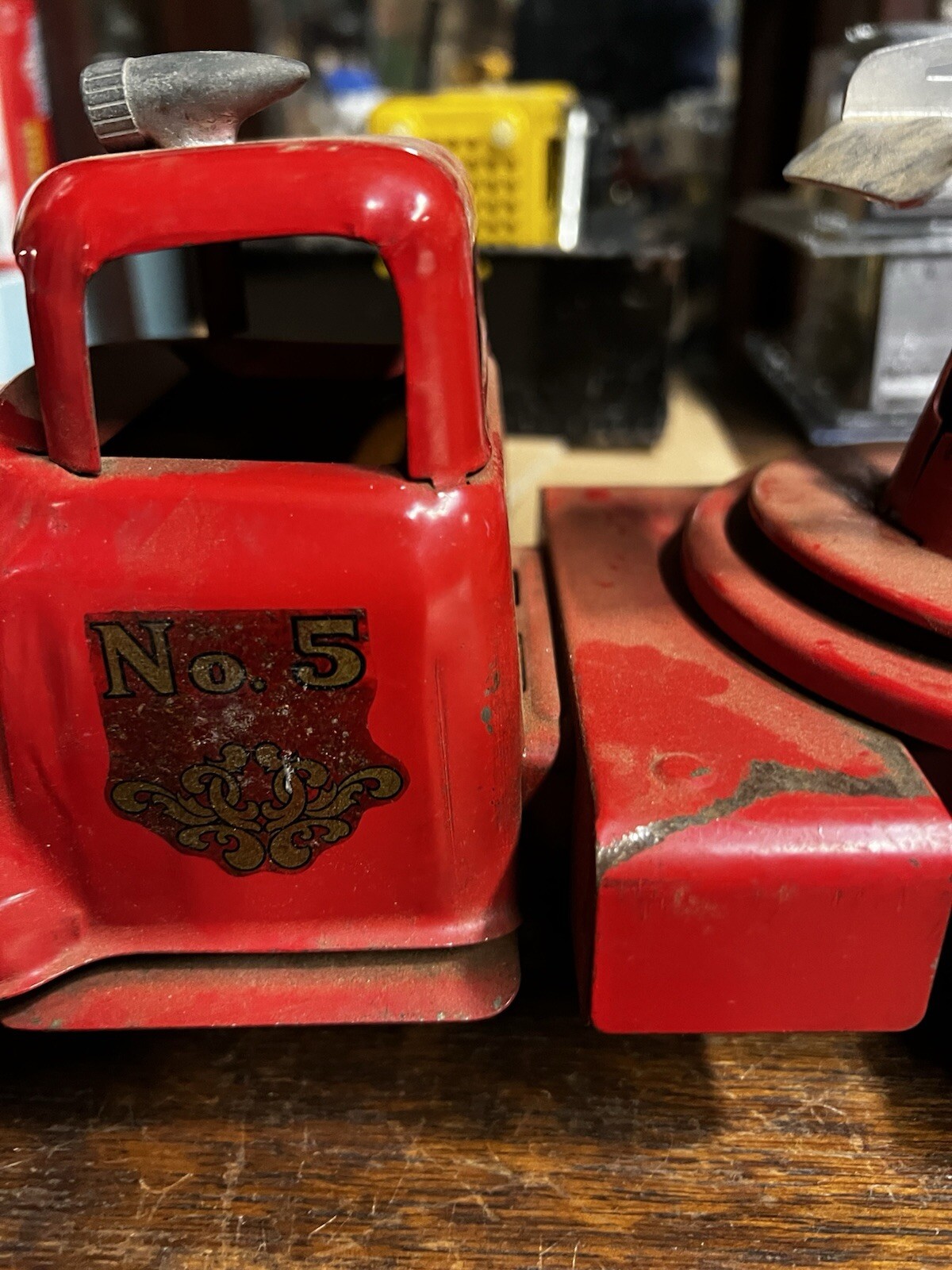 Vintage 1957 Tonka Aerial Ladder Fire Truck 33” #48 in catalog presents well