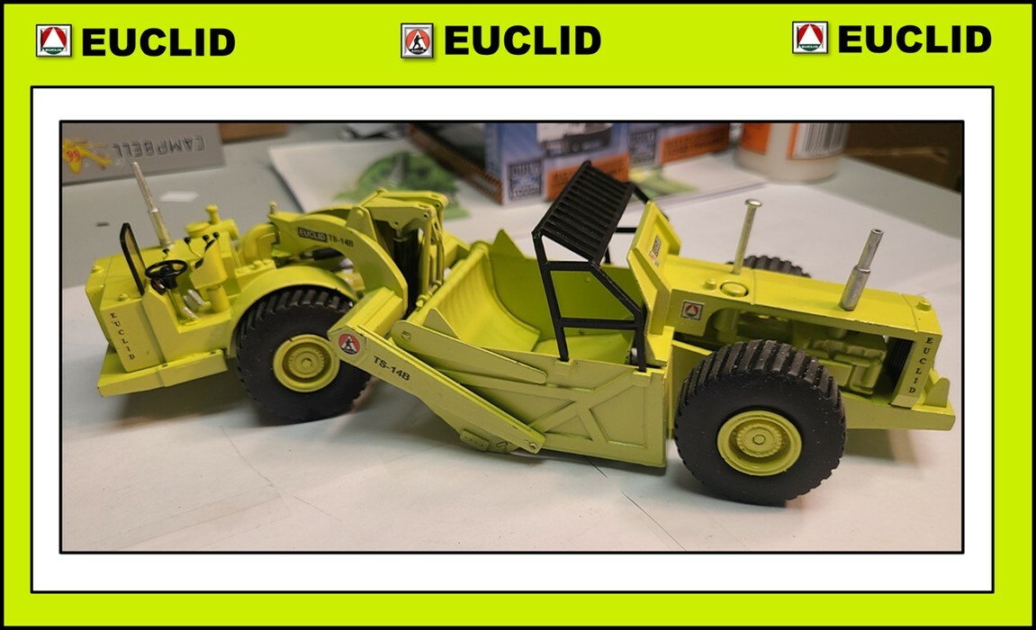 1/40 EUCLID Conrad CUSTOM TS-14B Scraper – NEW CUSTOM RUBBER TIRES !!!