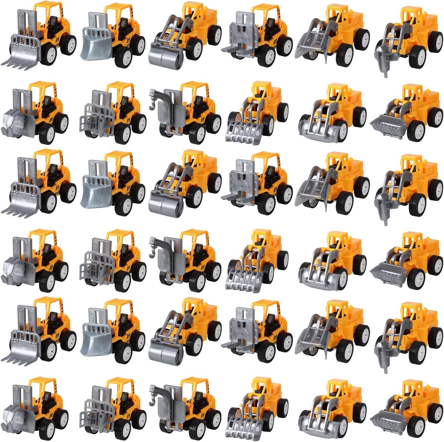 40 Pieces Mini Construction Vehicles Bulk Pull Back Trucks Engineering Vehicl…