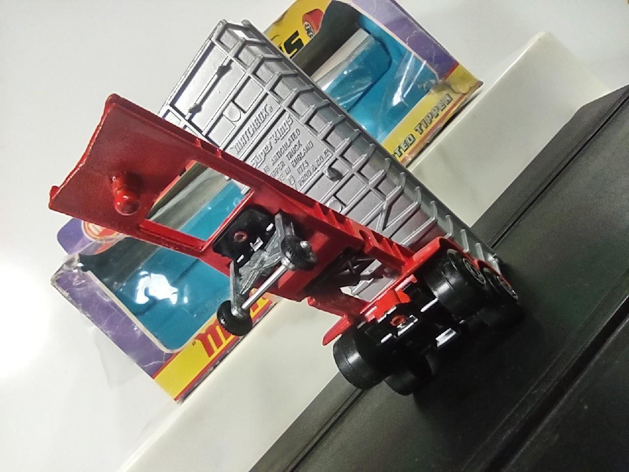 Lesney Matchbox Super Kings K-18 Articulated Tipper Tarmac wBox Superfast Wheels