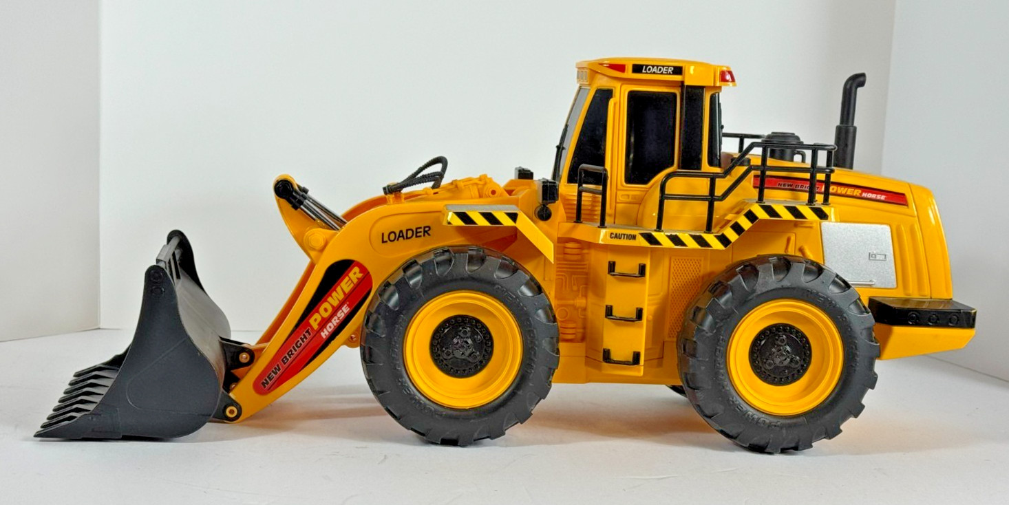 New Bright Power Horse Front Loader Construction Toy Vehicle – Large Loader