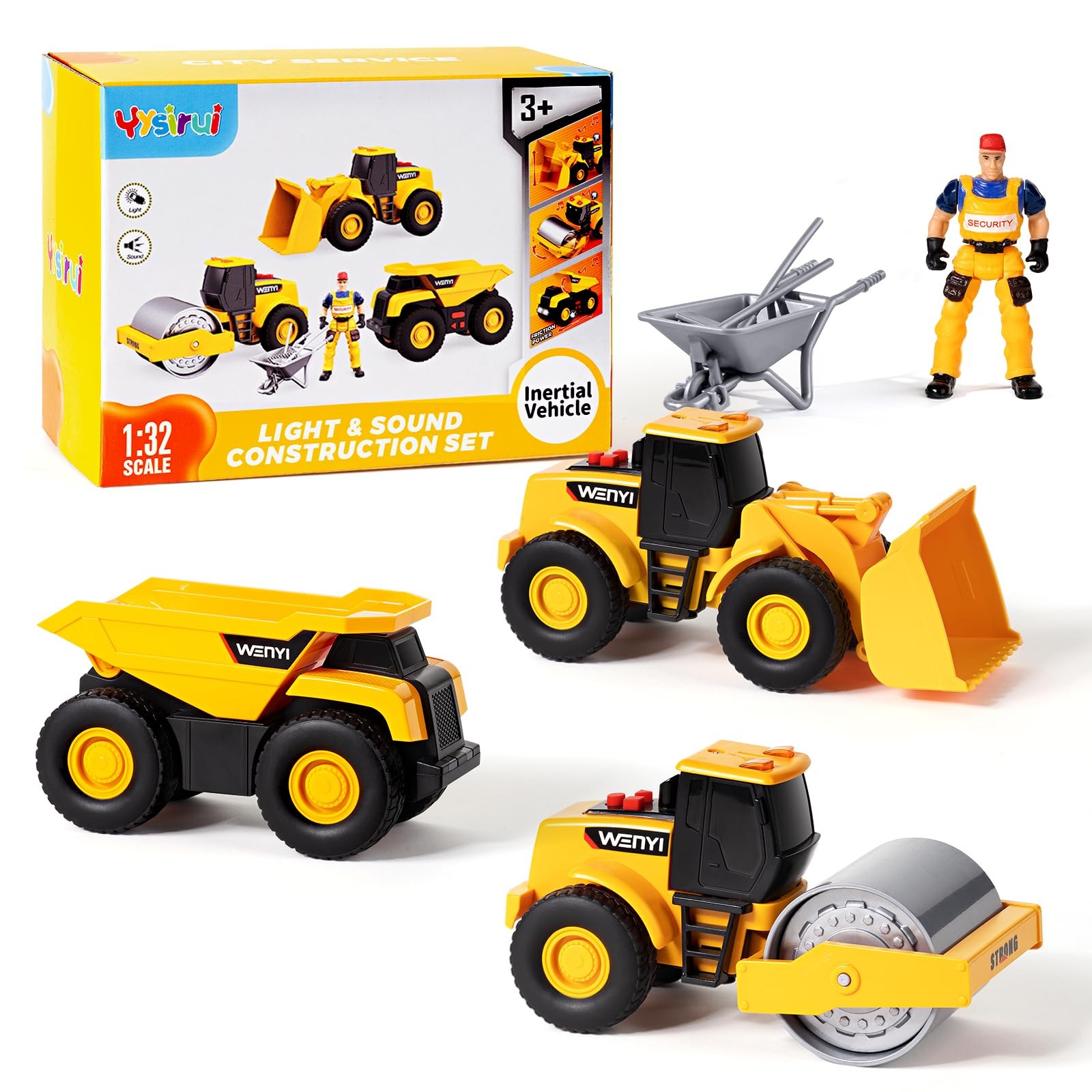 5PCS Construction Toys – 5.5-6.3 Inch Toy Trucks Set Includes Dump Truck, Bul…