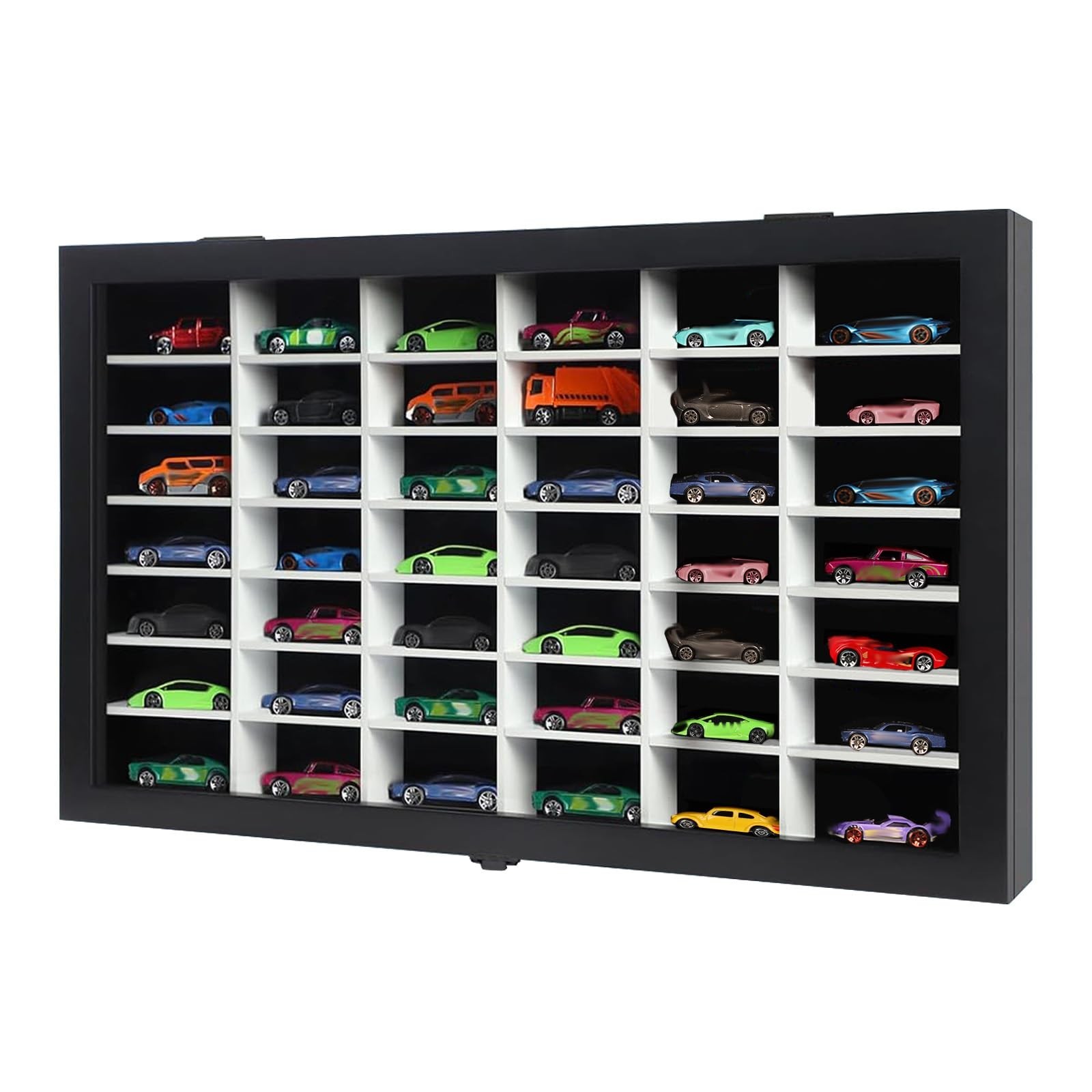 Diecast Model Car Display Case 1/64 Scale Toy Cars Organizer Storage Cabinet …