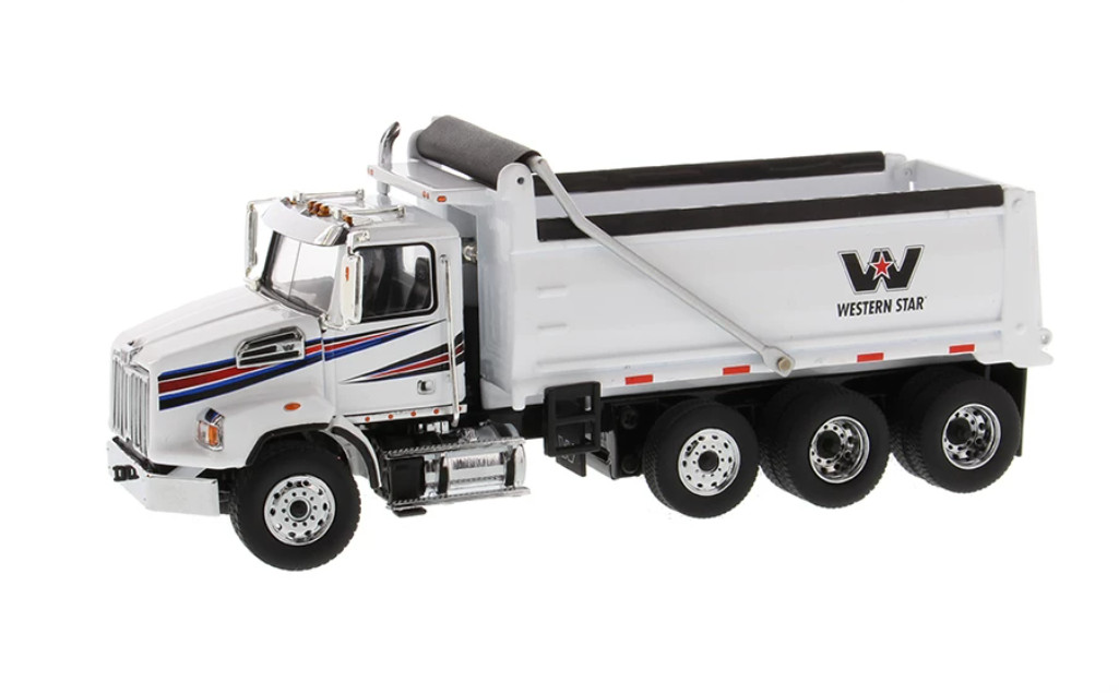 1:50 DM Western Star 4700 SF Dump Truck in White with White Dump Body Collection