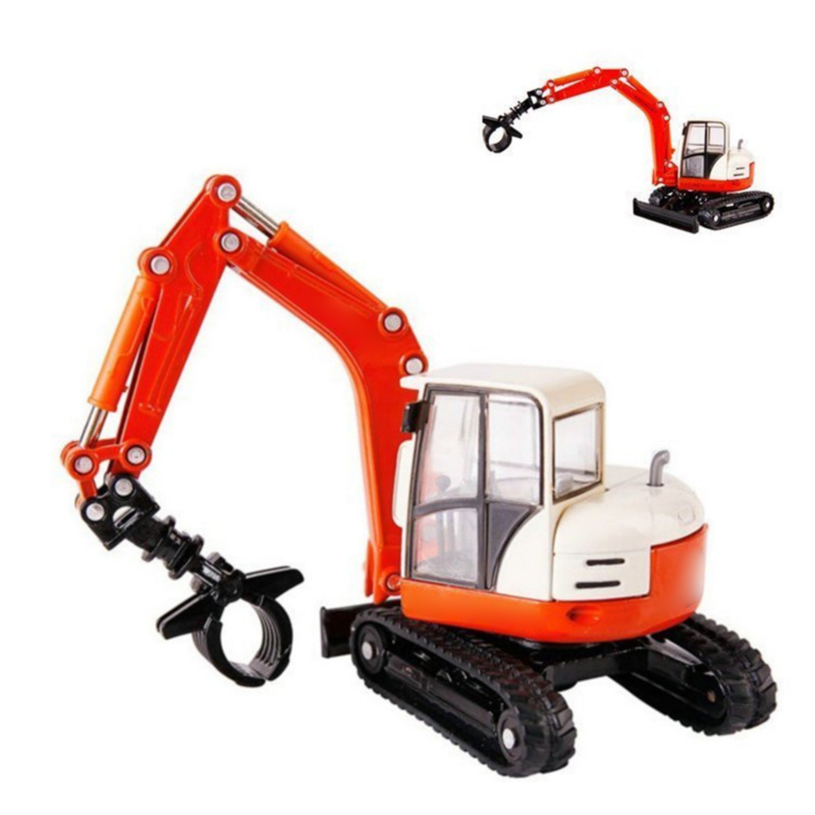 17cm Alloy 1/50 Tracked Wood Grabbers Construction Vehicle Model Birthday Gift