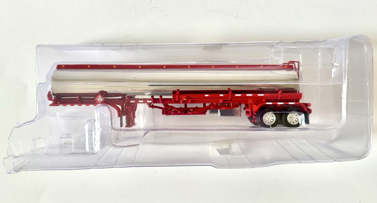 DCP FIRST GEAR 1/64 CHROME AND RED HEIL FUEL GAS TANKER SEMI TRAILER ONLY