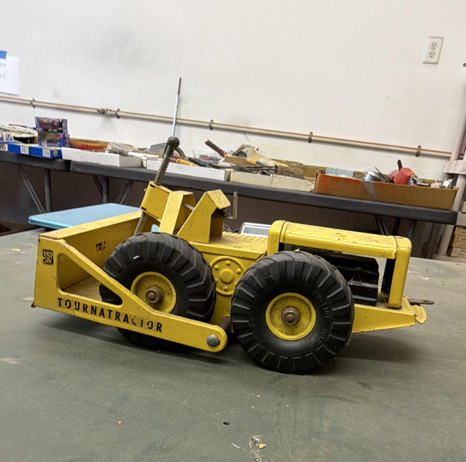 Ny- lint Yellow/Black Pressed Steel Dozer Construction Vehicle Toy