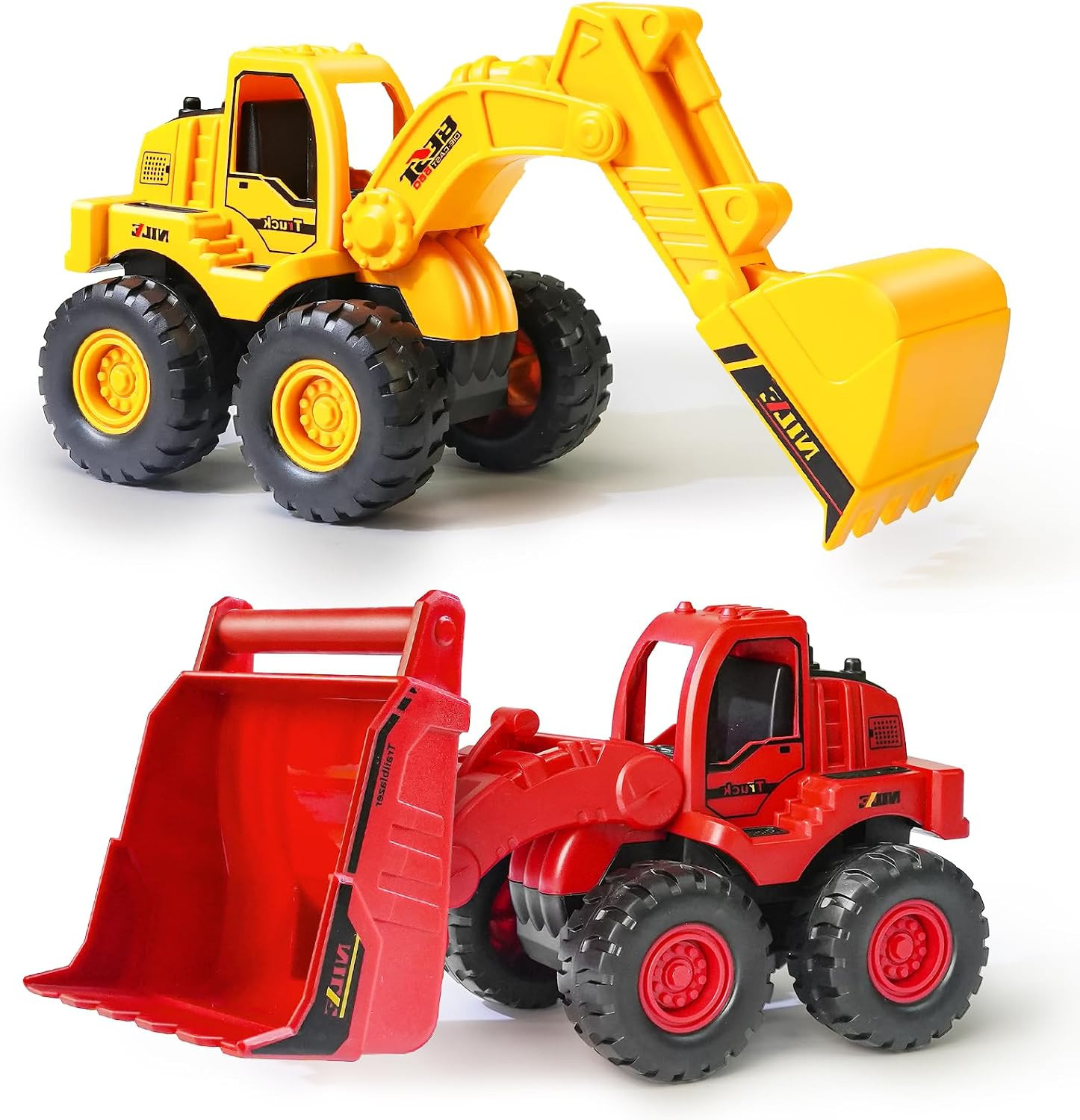 Construction Toys, Friction Powered Excavator Loader Truck Vehicles, Beach Sand