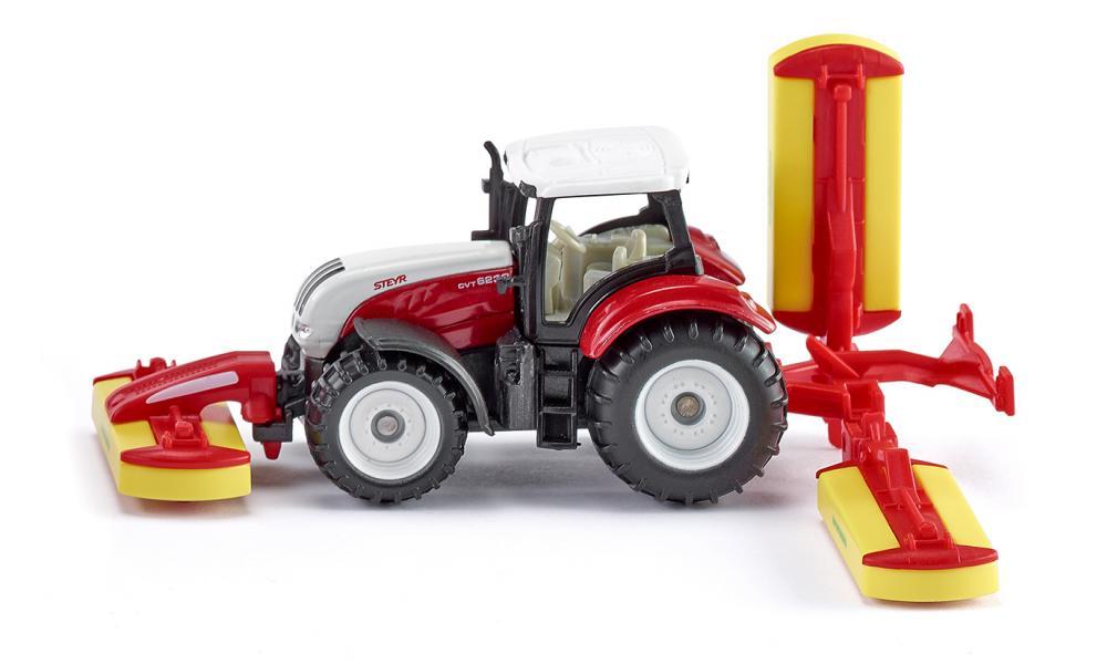 SIKU 1672 Steyr CVT 6230 with Pöttinger Mower Combination Diecast Model Vehicle