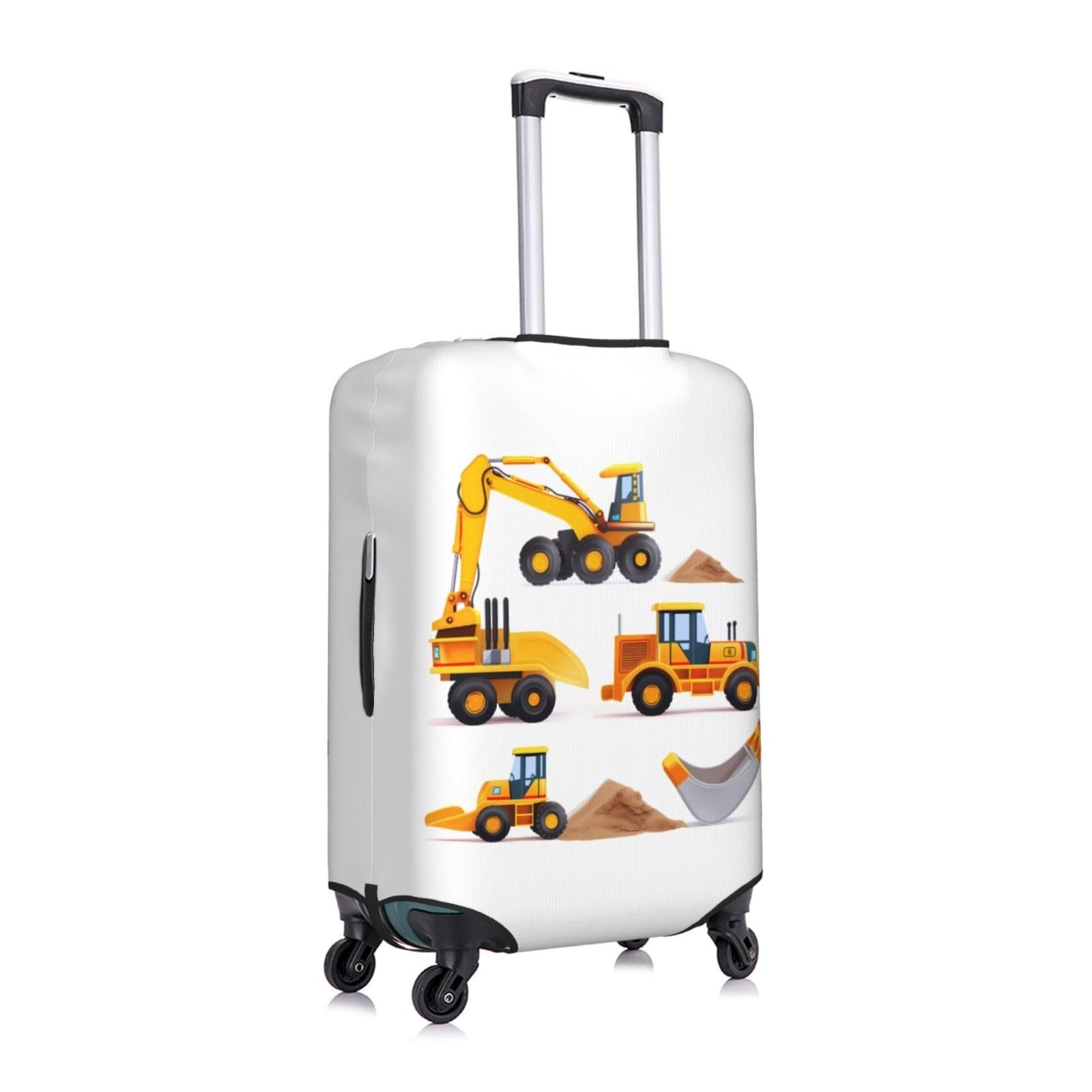 Machinery Excavator Truck and Loader Travel Luggage Suitcase COVER, Cartoon B…