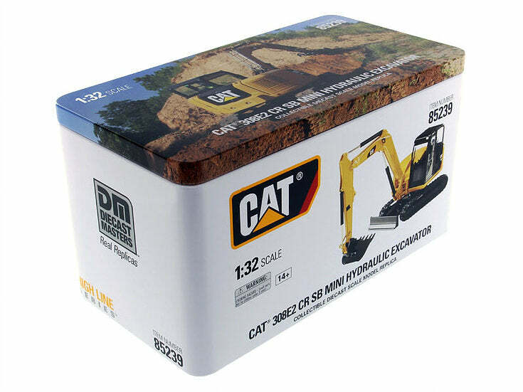 *DAMAGED* CAT 308E2 CR SB Excavator w/ Tools 1:32 Model Diecast Masters 85239*