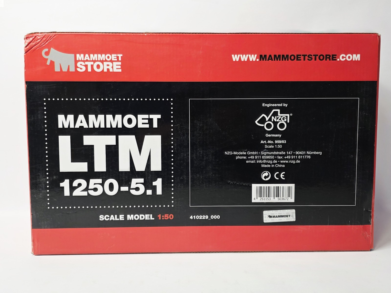 NZG MAMMOET LIEBHERR WHEELED TRUCK CRANE LTM 1250-5.1 1:50 SCALE NEW IN BOX!!!!
