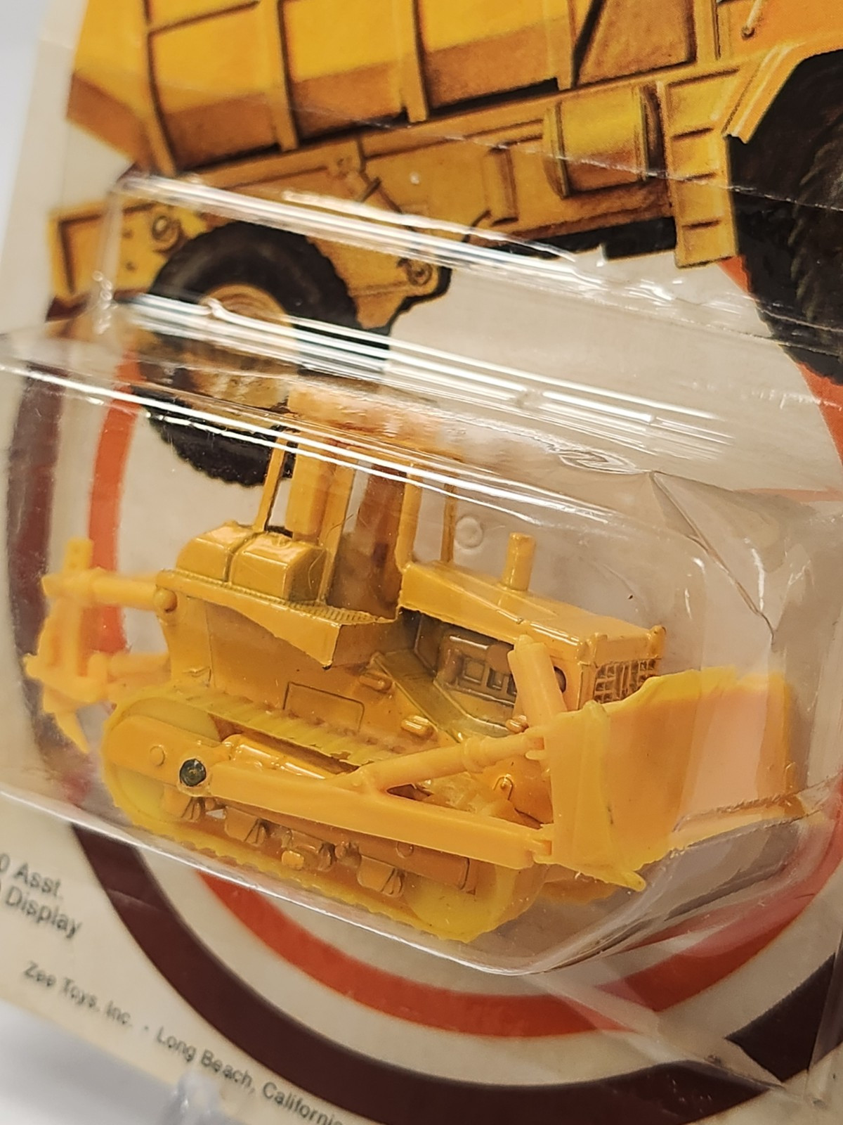 Zee Toys Mini Macks Track-Type Loader, Yellow. Sealed Package, 1981