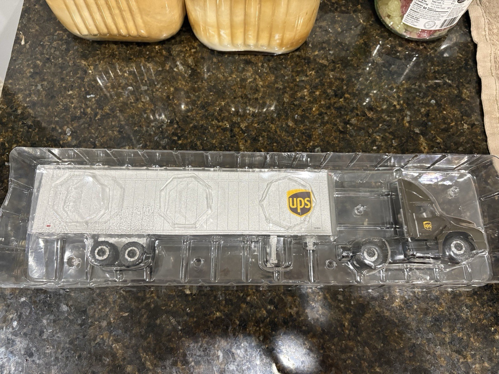 Staples UPS Feeder Semi-Truck Die-Cast Model, 1:43 Scale