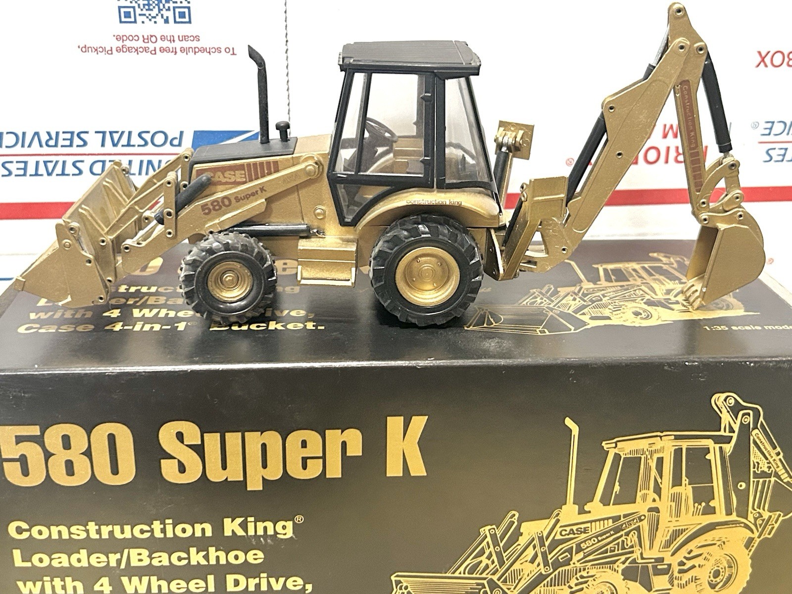 Conrad 1/35 Scale Case 580 Super K Loader Backhoe -Limited Gold Edition- #2934