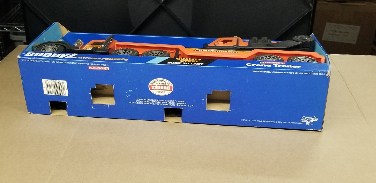 Vintage 1983 Buddy L Kenworth Crane Trailer Battery Powered New In Box MIB W5