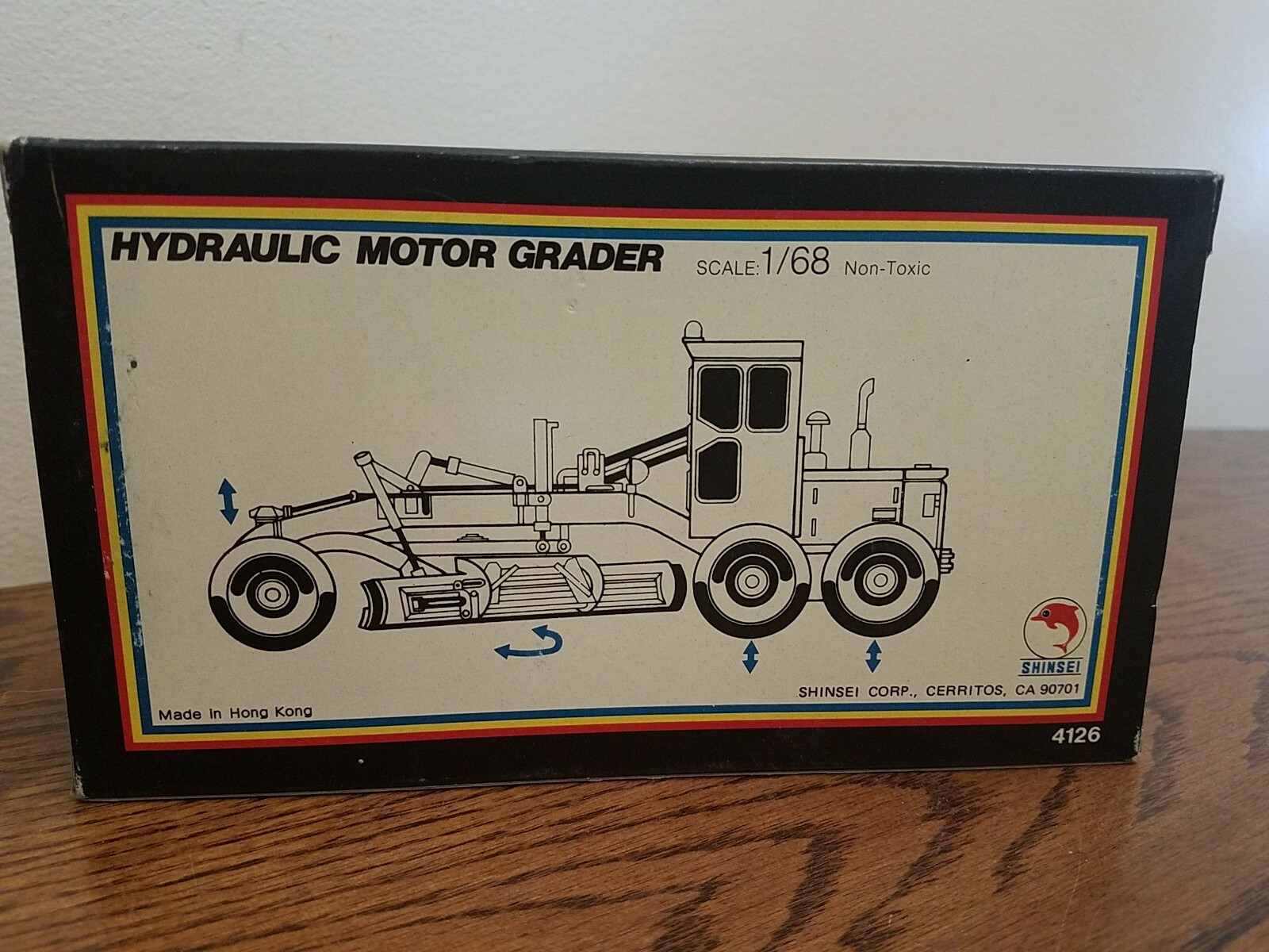 Shinsei Mini Power 1:68 MITSUBISHI HYDRAULIC MOTOR GRADER LG-2 RARE! 4126 NIB!