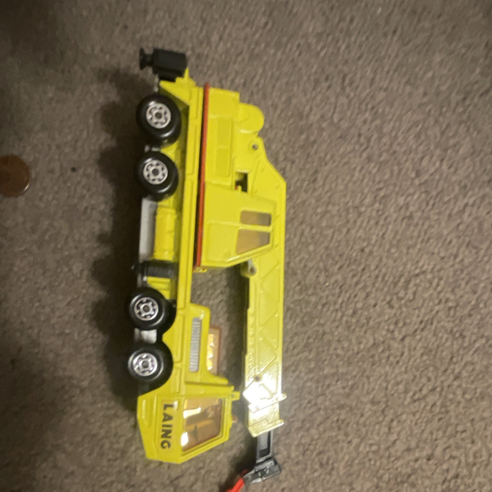 Matchbox Super Kings Laing K-15 1:64 Diecast Yellow Crane Truck Working Crane