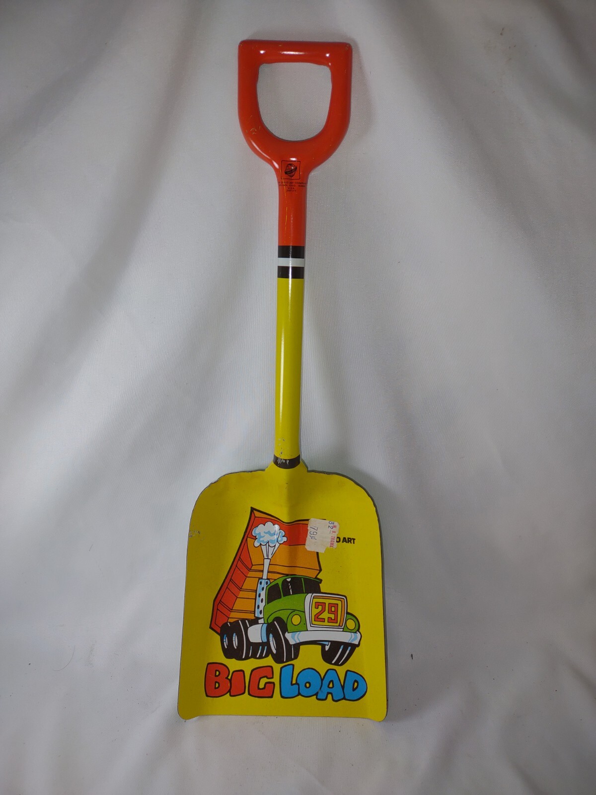 RARE 1963 OHIO ART “BIG LOAD”LARGE LITHO METAL TOY SHOVEL WITH DUMP TRUCK~MINT
