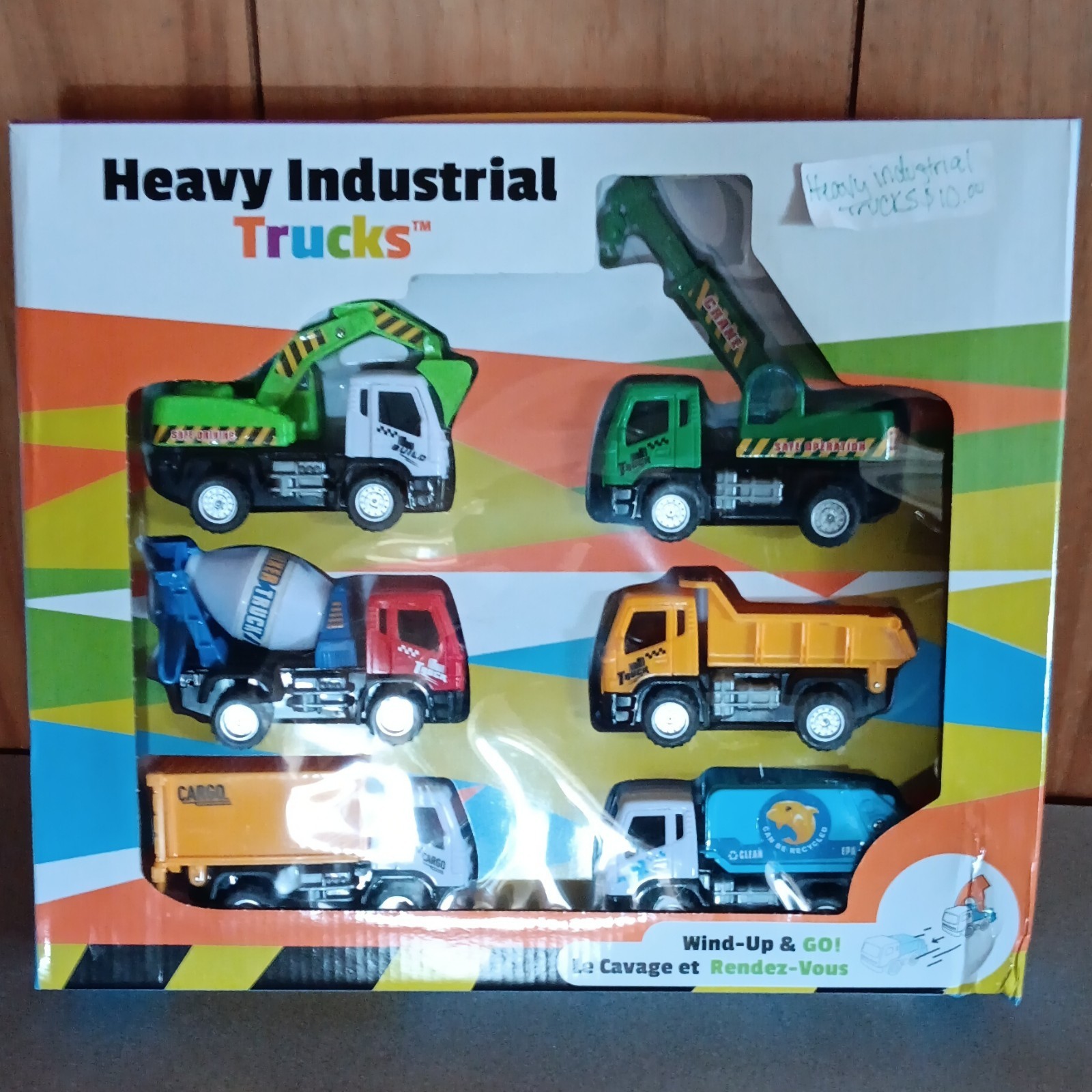 MOTA Heavy Industrial Trucks Wind-Up 6-Piece Construction Vehicle Set