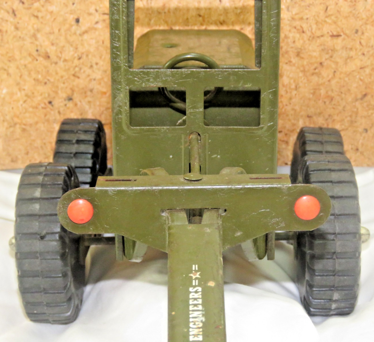 Vintage STRUCTO Pressed Steel Army Engineers Road Grader AS IS
