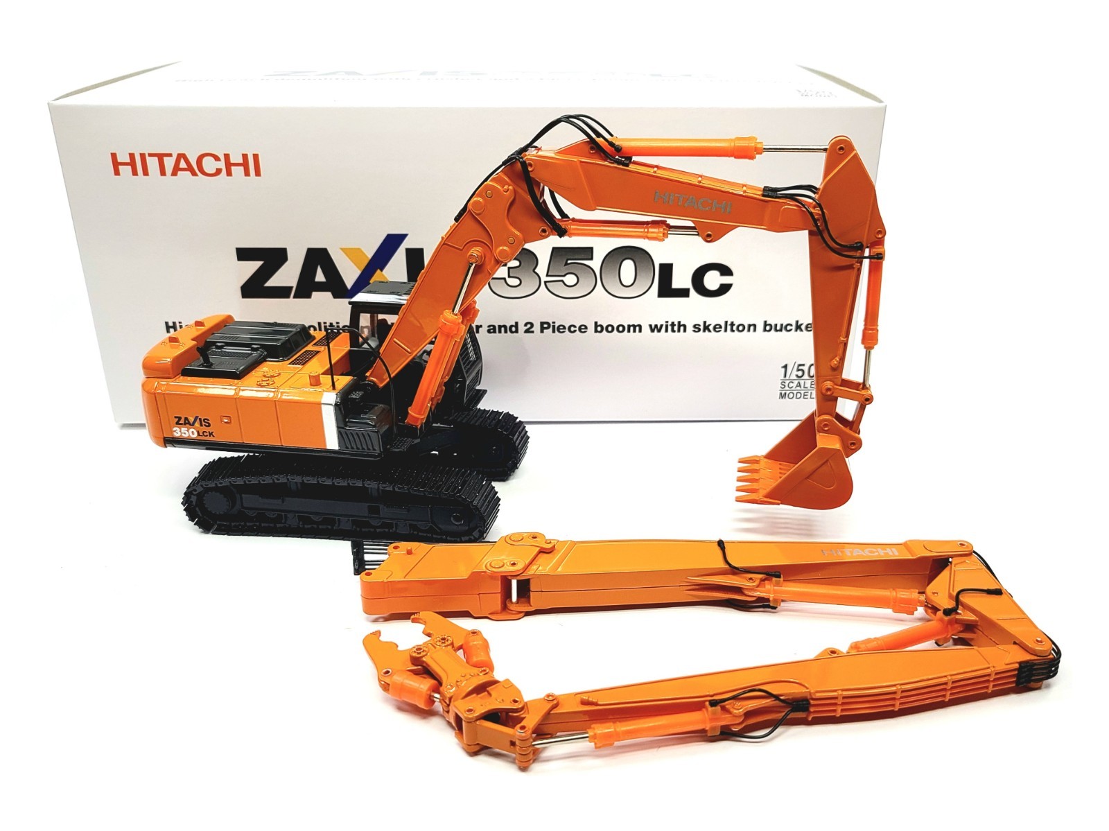 Hitachi Zaxis 350LC High Reach Demolition Excavator 1:50 Scale Diecast Model New
