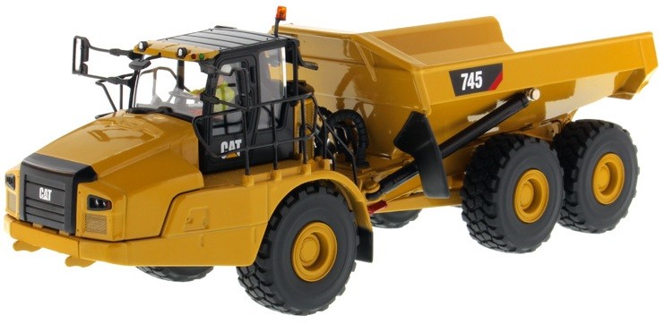 DIECAST MASTERS – CATERPILLAR 745 Articulated Dumper with Figure -…