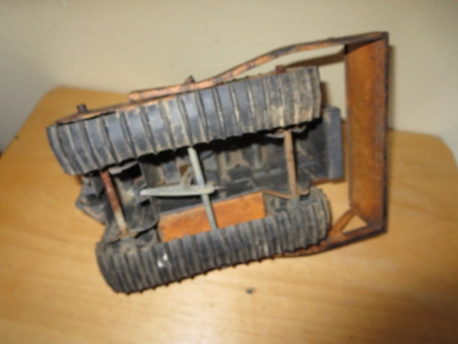 Vintage Tonka T-6 Front Bulldozer Orange Metal Toy 70’s