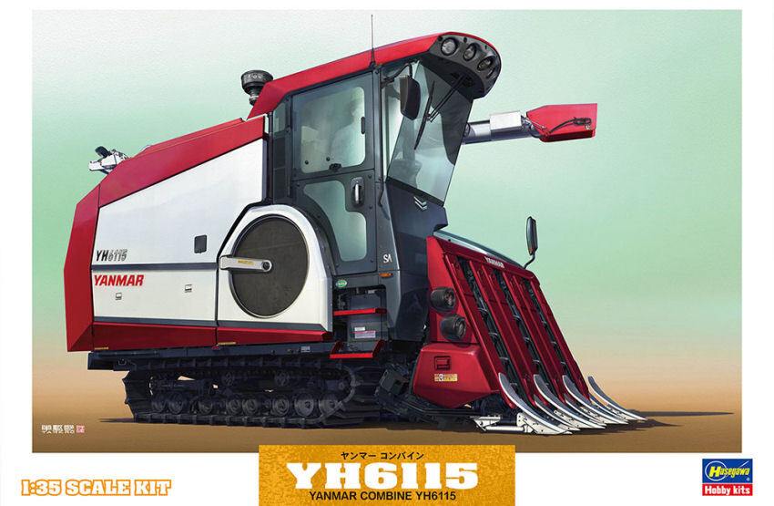 Model kit industrial vehicles Hasegawa YANMAR COMBINE YH6115 scale 1:35
