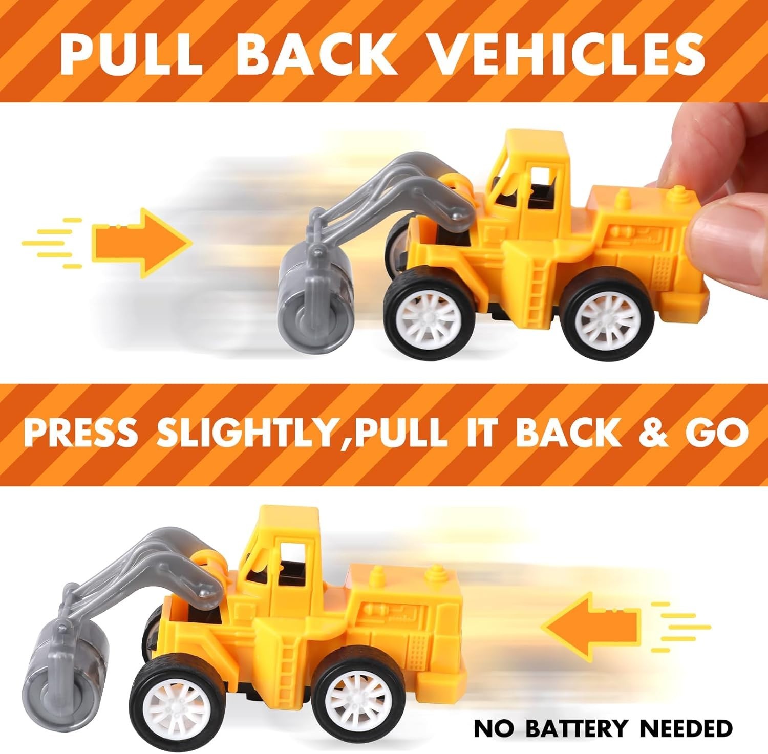 40 Pieces Mini Construction Vehicles Bulk Pull Back Trucks Engineering Vehicl…