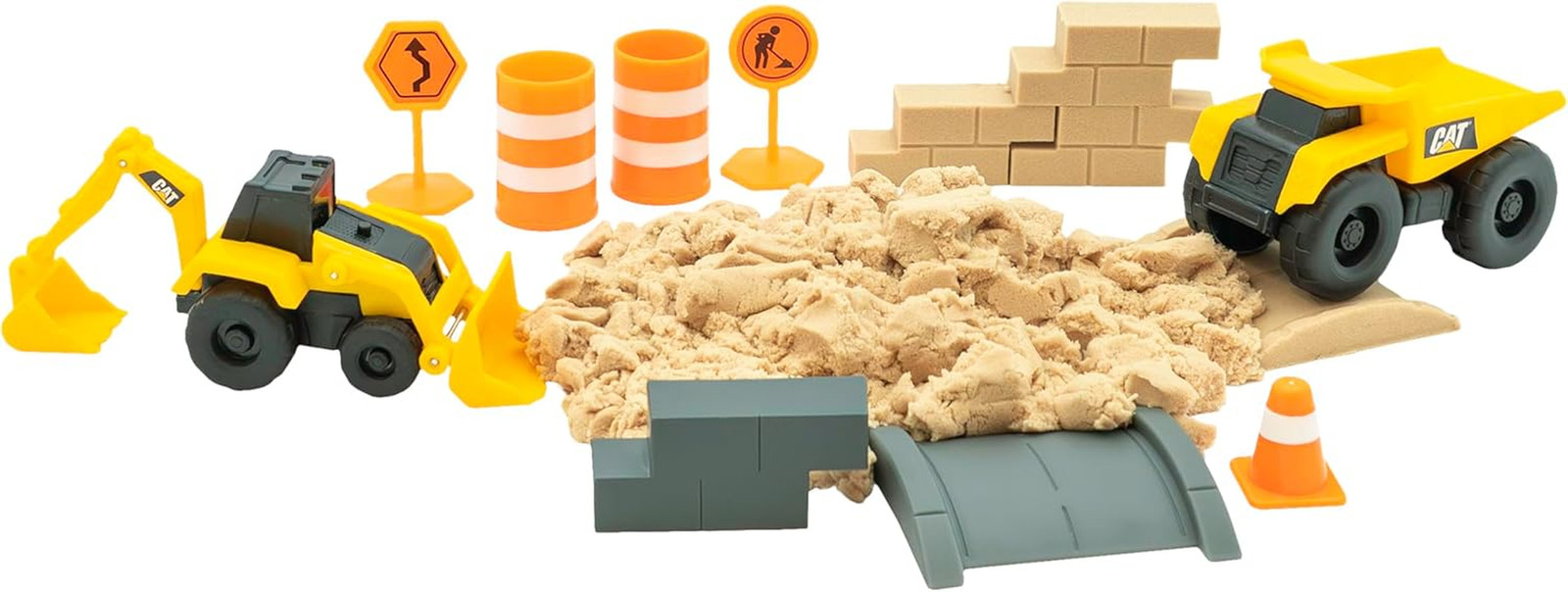 Construction Toys, Dig N’ Build Dirt Playset with 10 Oz of Compound, 2 Little Ma