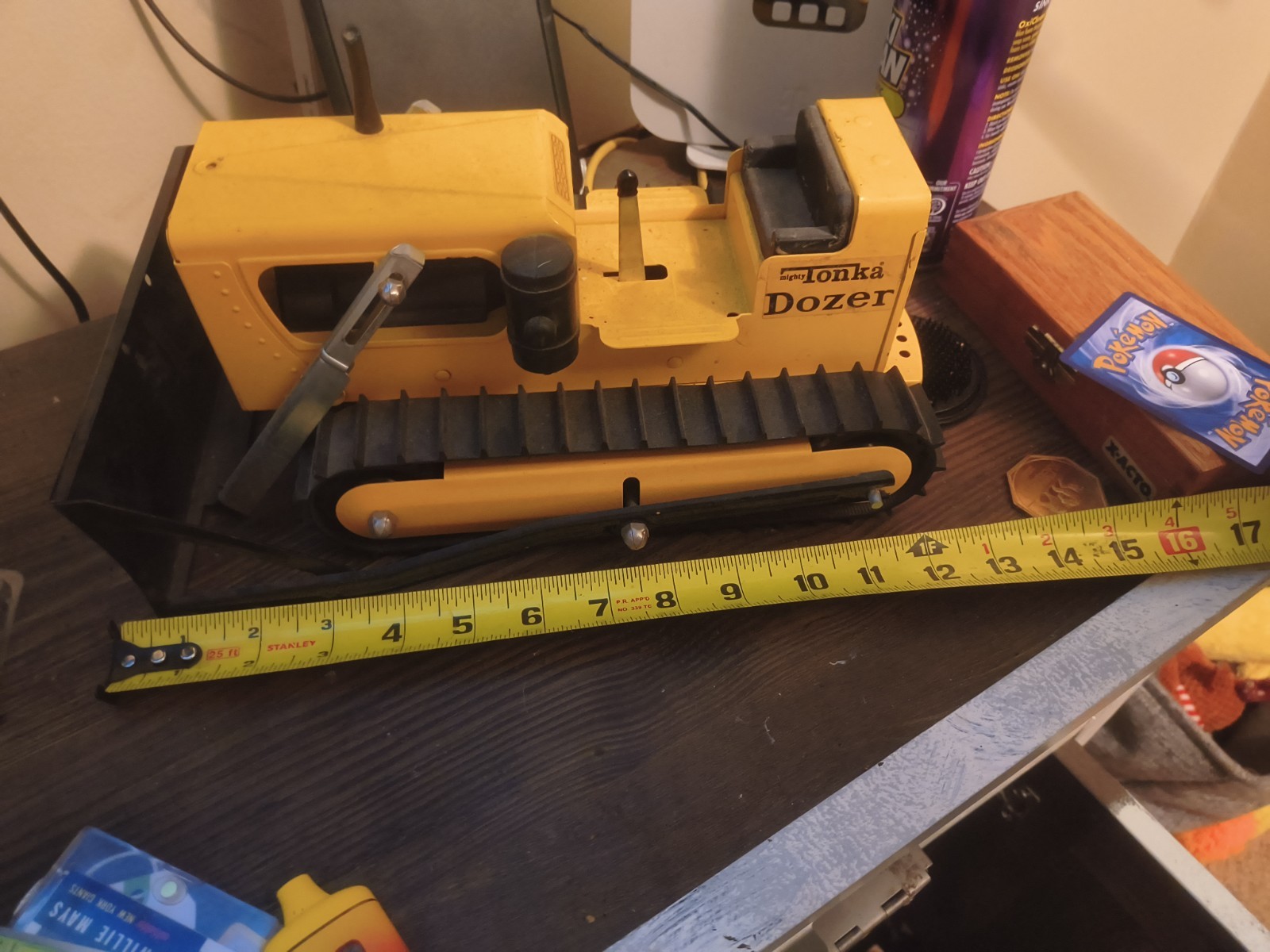 1970s Vintage Yellow Mighty Tonka Dozer T-9 In Almost Mint Condition Verry Rare.