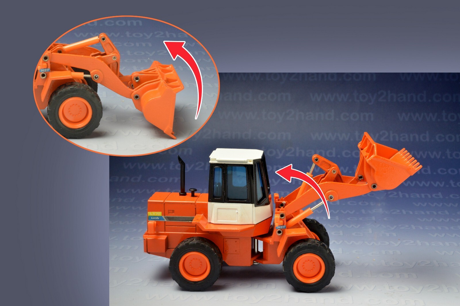 SHINSEI NO.90619-1 HITACHI LX70 SUPER WHEEL LOADER, JAPAN 1990 SCALE 1:40
