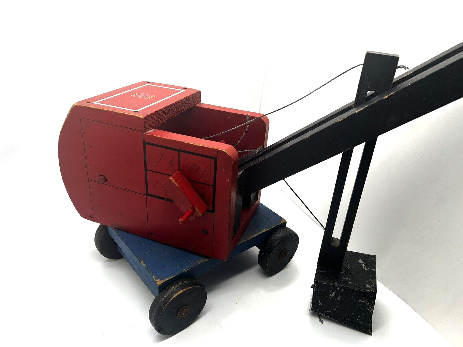 Tick Tock Wooden Toy – Made For Firestone – Antique Steam Shovel 1940s Excavator