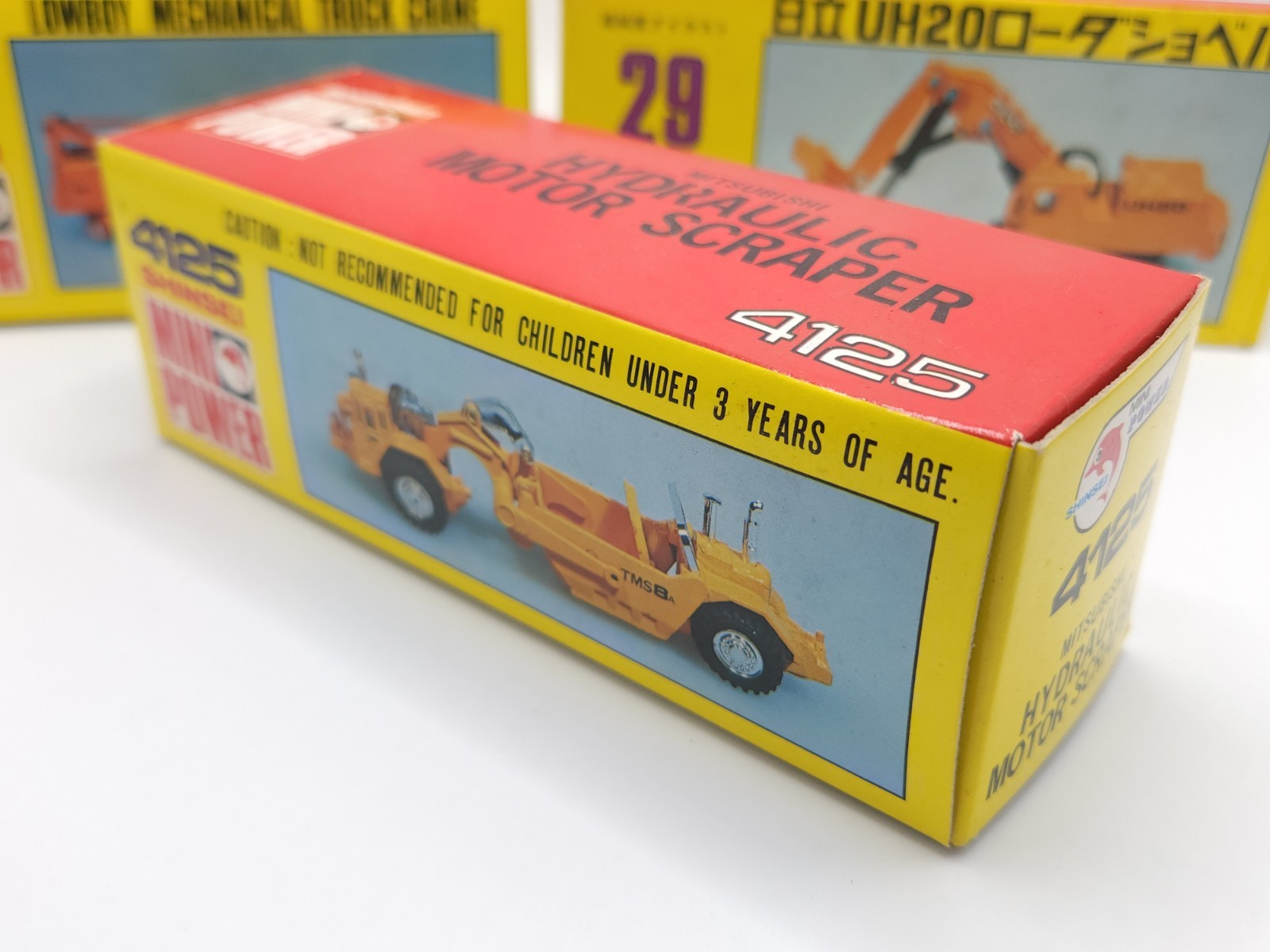 Vintage Shinsei Mini Power 4102 4125 29 Diecast Construction Toy Lot Japan NIB