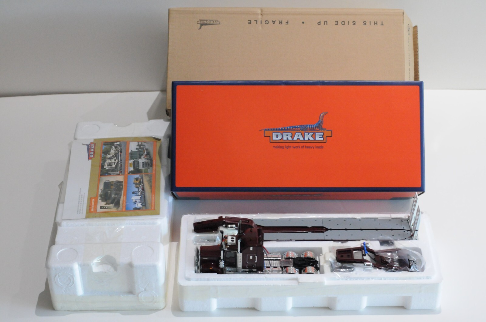 DRAKE 2X8 DOLLY AND 5X8 SWINGWING WITH KENWORTH C509 PRIME MOVER SCALE 1:50 NEW