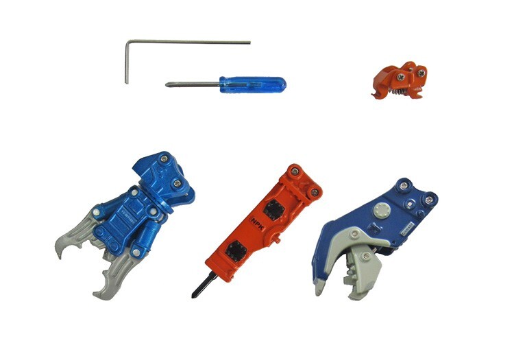 Hitachi ZH200 / ZX200 Class Attachment 4-Piece Set | 1/50 Scale Diecast | NEW