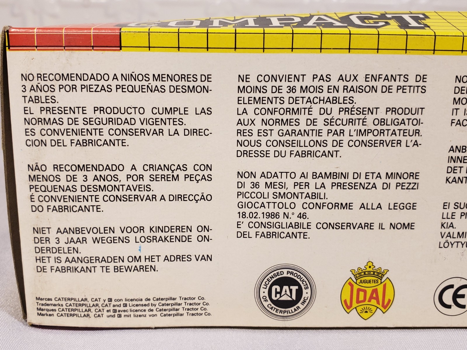Joal Compact CAT Caterpillar 12G Motor Grader 1:50 Diecast Metal MPN 217 Box