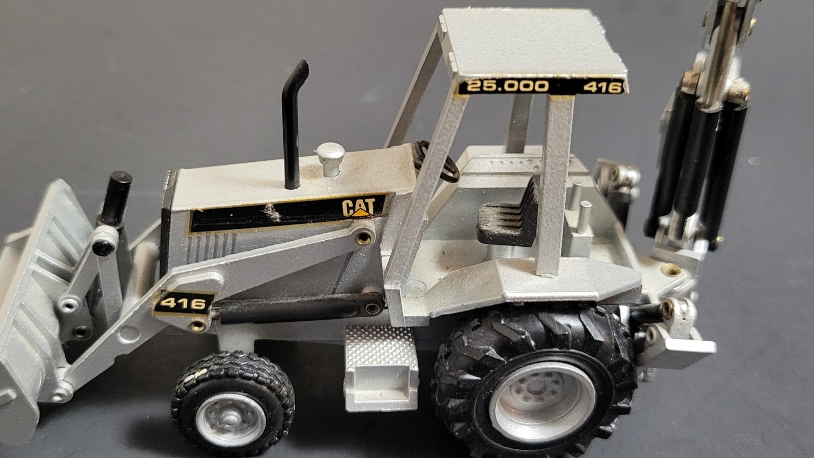 1:50 Scale Diecast CAT 416 Backhoe Loader- SILVER Limited Edition – NZG 285