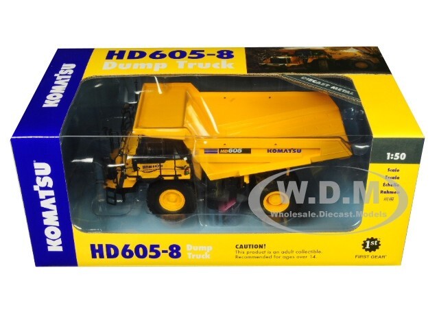 KOMATSU HD605-8 DUMP TRUCK 1/50 DIECAST MODEL BY FIRST GEAR 50-3387