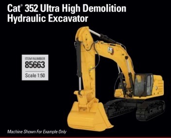 DIECAST MASTERS,CATERPILLAR 352 UHD Demolition Excavator, 1/50, DCM85663