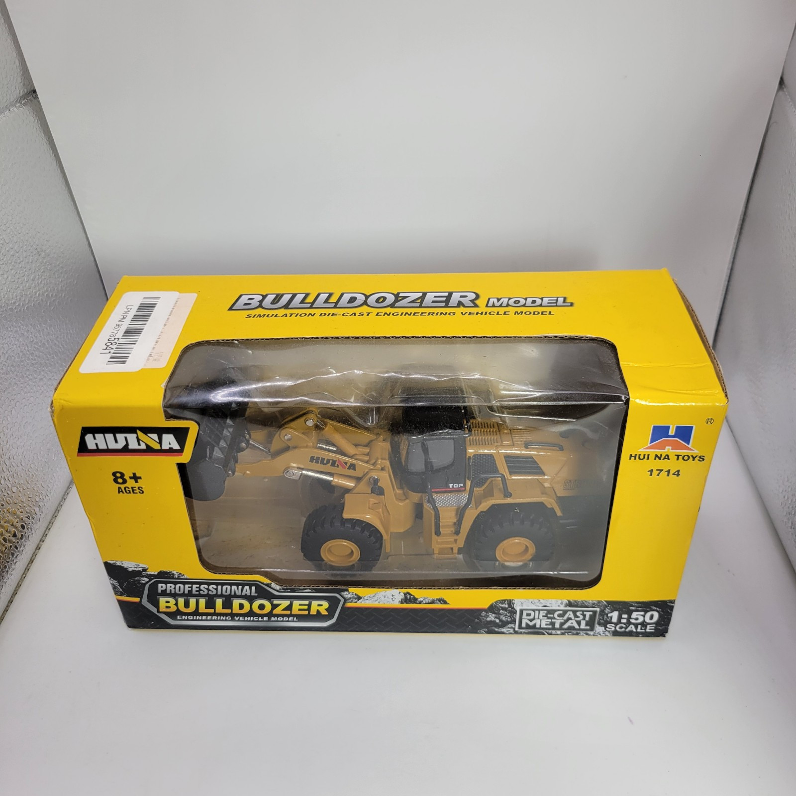 HUI NA Toys Die Cast 1714 Professional Bulldozer Engineering Vehicle Model 1:50