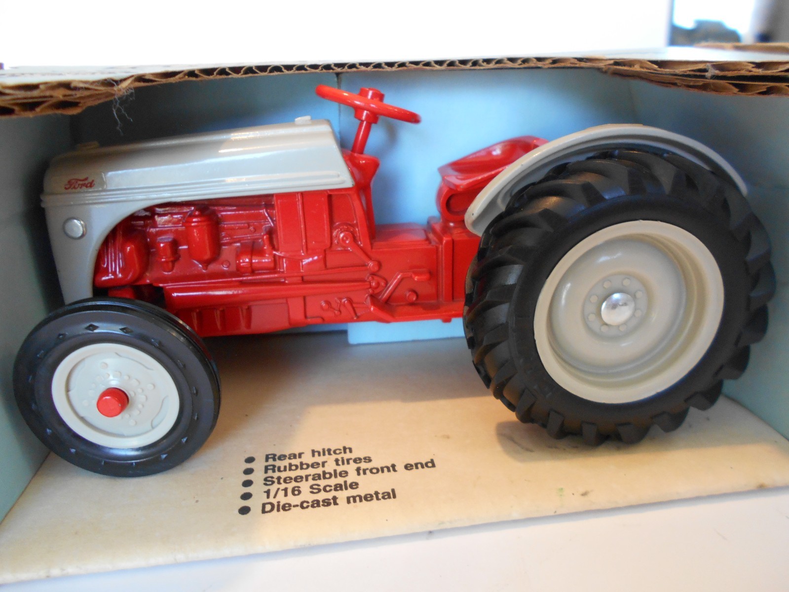 Vintage 1985 Ertl 1:16th Scale Ford 8N Tractor #843, Diecast Metal Replica, NIB