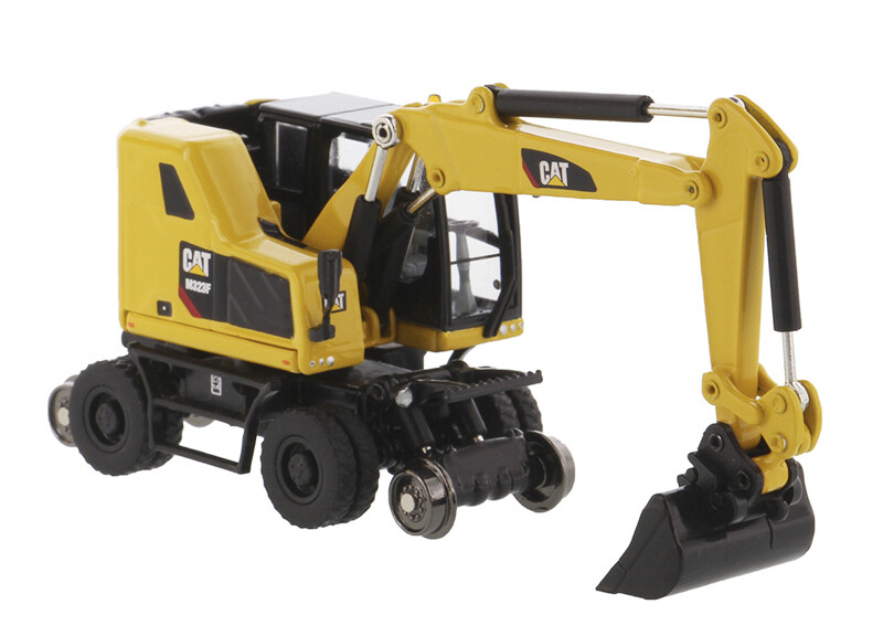 1:87 DM M323F Railroad Wheeled Excavator Construction Machine Diecast Model